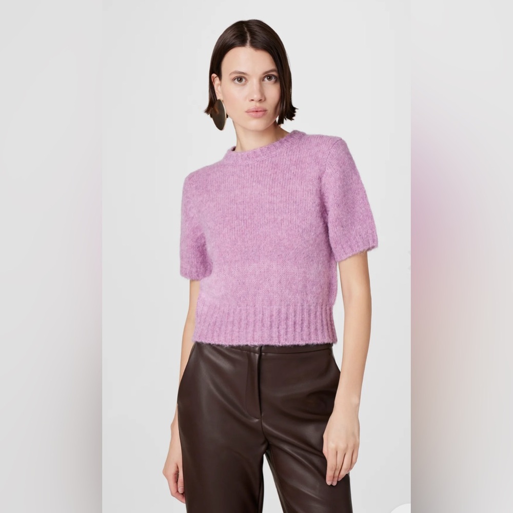 Anthropologie Toccin Short Sleeve Sweater in Mauve